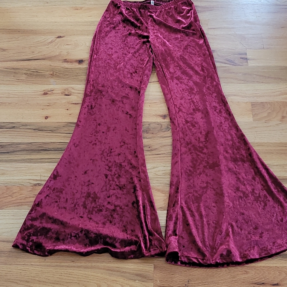EMMA AND SAM BOHO CRUSHED VELVET PANTS